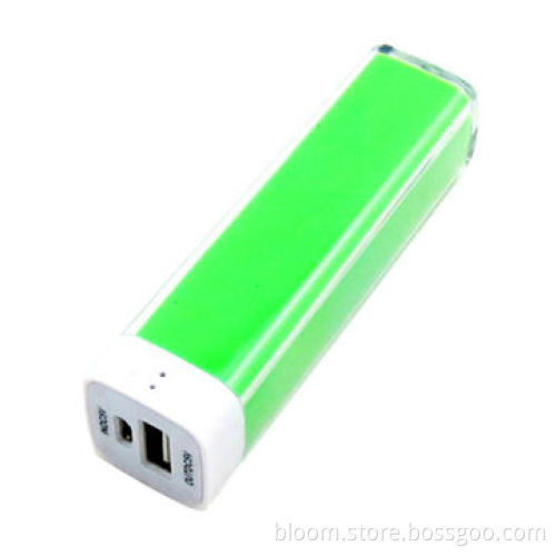 Plastic case, 2,600mAh capacity, sized 91.5 x 22 x 22mm, portable USB power bankNew